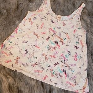 Mossimo Supply Co dragonfly patterned tank top.